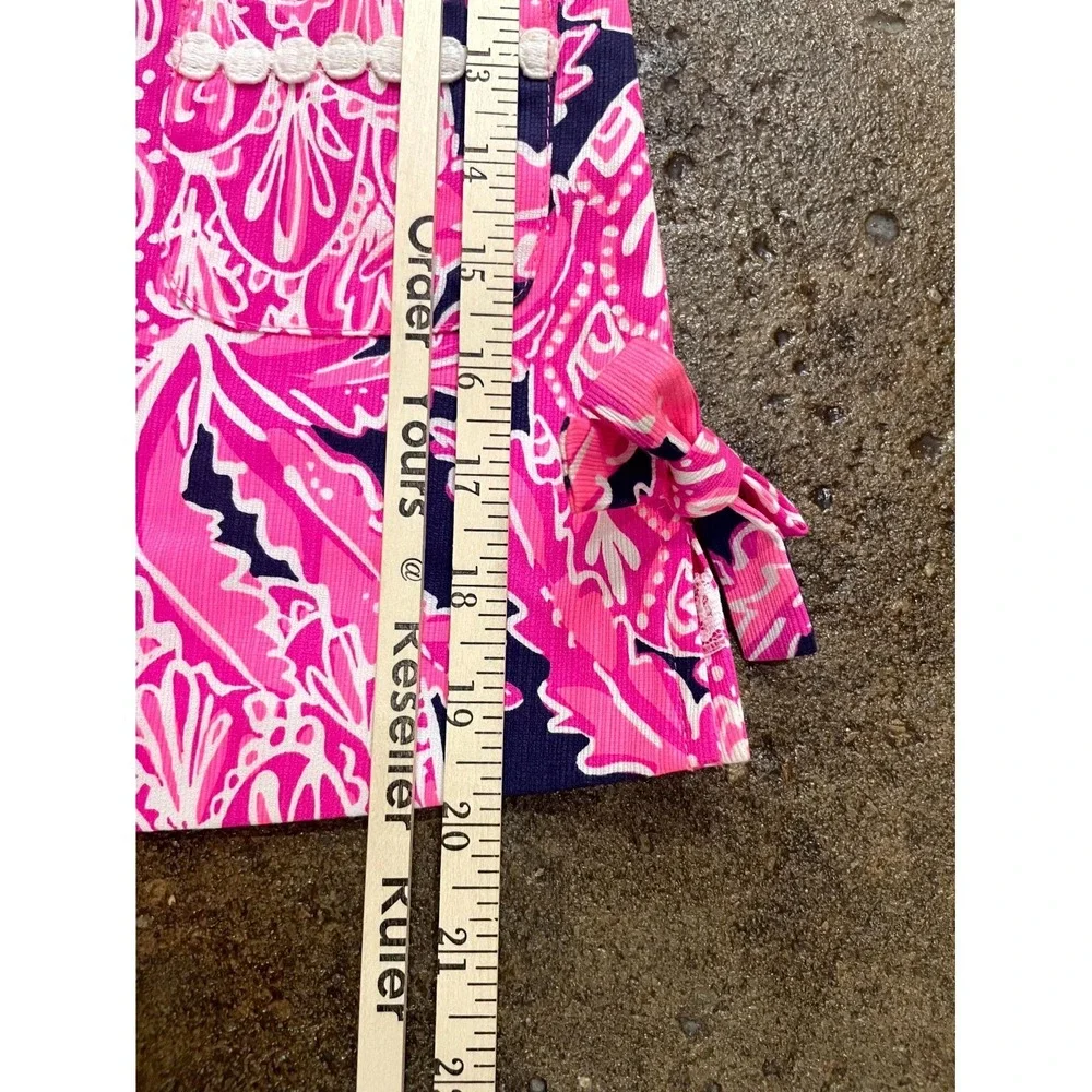 Lilly Pulitzer Shift Dress Girls 3 Multicolor‎ Pineapple Lace Collar Back Zip